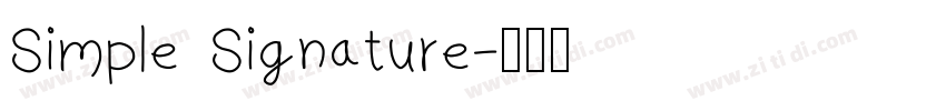 Simple Signature字体转换 Simple Signature字体转换